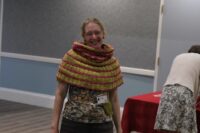 Kim Hume in a Brambleberry Cowl