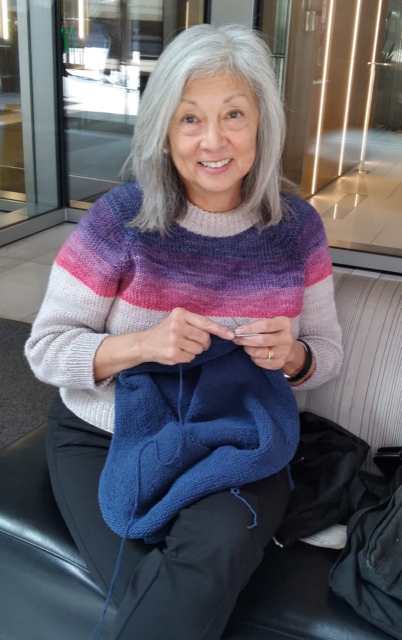 Mamie wearing Lento by Jonna Helin